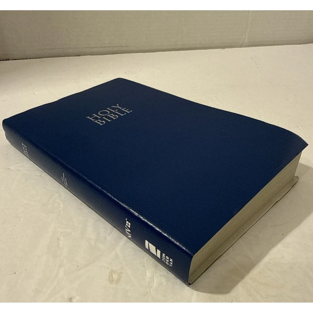 NIV Holy Bible Blue Leather-Look Red Letter Edition 2011 Zondervan Indexed Maps‎